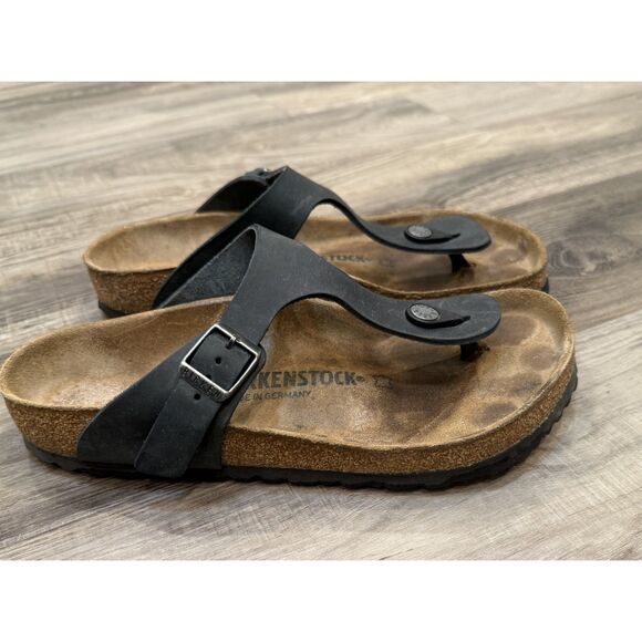 Birkenstock Gizeh Birko-Flor Black Size 38/ US 7 - Picture 4 of 8